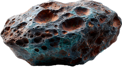 Peice of astroid Isolated On PNG Transparent Background And White