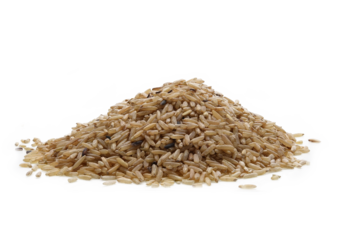 Heap of brown rice on transparen png.