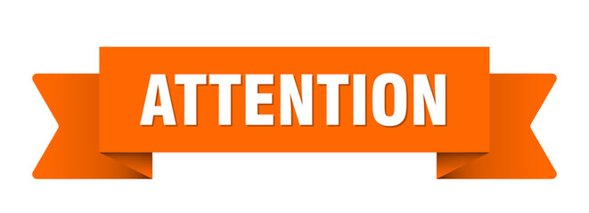 attention ribbon isolated on transparent background. attention ribbon