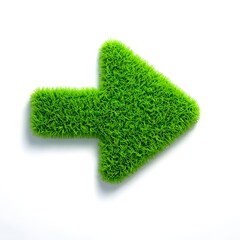 Green grass arrow direction sign eco friendly sustainable development concept idea