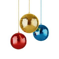 Disco ball decorations hanging for party events and festive occasions celebration