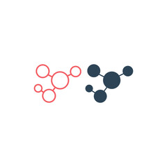 Molecule vector illustration icons set