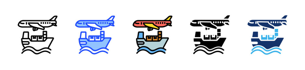 Logistics Icon Collection With Multiple Styles