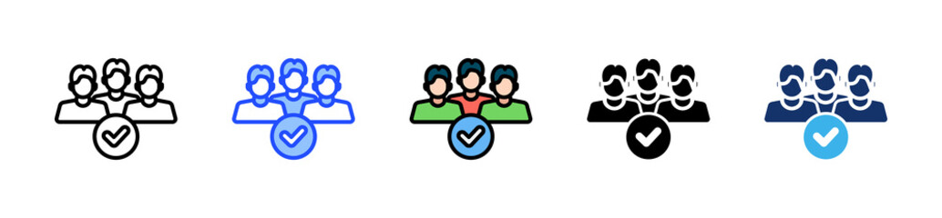 Family Partnership Icon Collection With Multiple Styles
