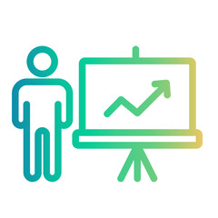 chart Line Gradient Icon