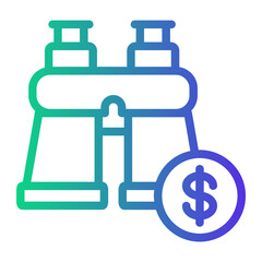 binoculars Line Gradient Icon