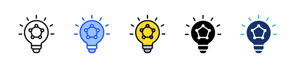 Idea Icon Collection With Multiple Styles