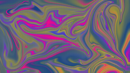 Swirling Abstract Pattern of Pink Blue and Yellow Hues