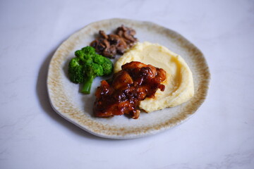 lamb chops with vegetables