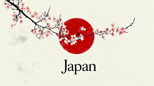 Simple design of the Japanese flag of the rising sun/シンプルデザインの日本の日の丸7