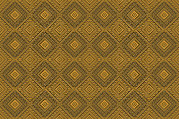 Geometric textile pattern with tribal motifs