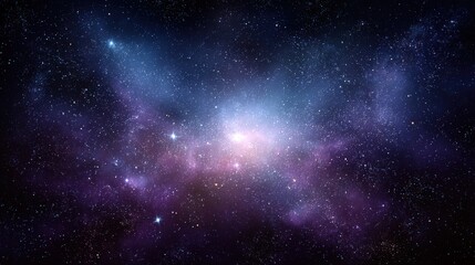 Obraz premium Vibrant Cosmic Nebula Clouds and Stars: A Stunning Space Galaxy Scene for Backgrounds