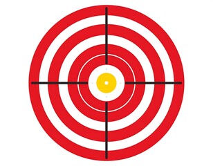Red target with yellow bullseye