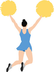  チアリーダーのイラスト