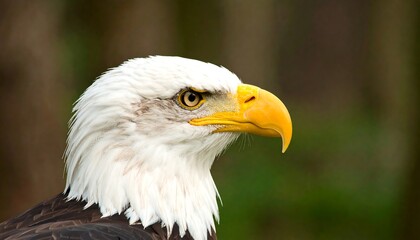 Obraz premium Close-up of an eagle's head and beak.