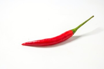 Red chilli or red chilli pepper on white background	