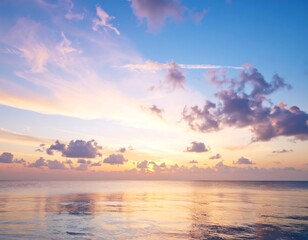 Colorful sunset over calm ocean