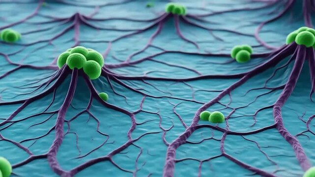 Tapeworm Infection Microscopic View Pathogen on Cell Surface