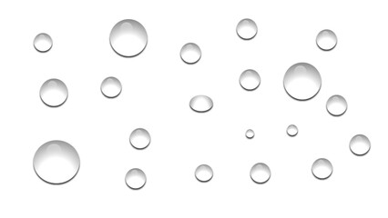 water drops on a metal surface