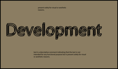 Development text written in lowercase letters.Vector lettering design. Simple word.