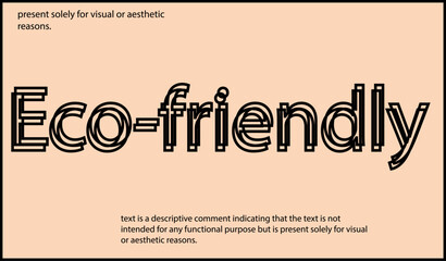 Eco-friendly text written in lowercase letters.Vector lettering design. Simple word.