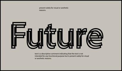 Future text written in lowercase letters.Vector lettering design. Simple word.