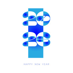 2026 typography design happy new year