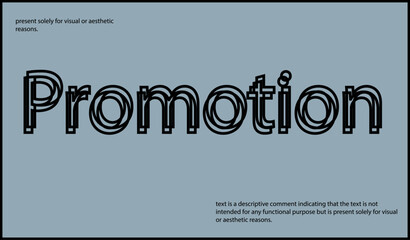 Promotion text written in lowercase letters.Vector lettering design. Simple word.