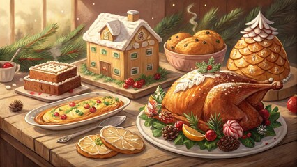 A delicious and fresh Thanksgiving turkey dinner with roasted vegetables on a white plate