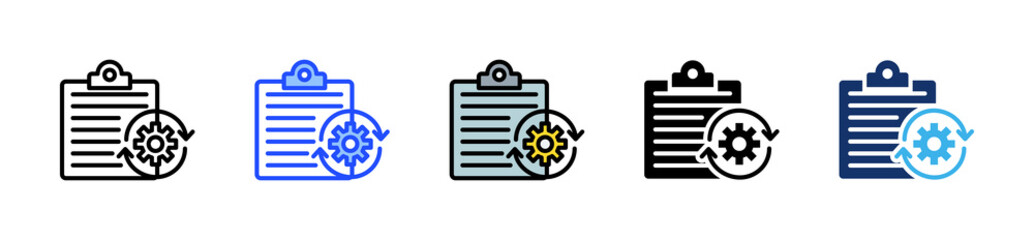 Policy Update Icon Collection With Multiple Styles