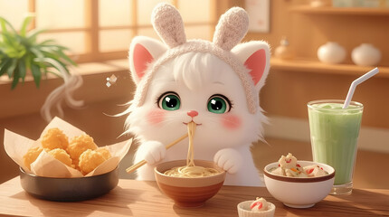 easter bunny and eggs