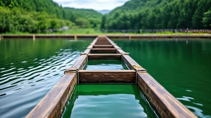 Sustainable Aquaculture Management Wooden Structures for Waste Control and Water Quality in Serene Environment Supporting Aquatic Life