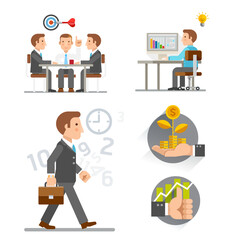 flat design concept illustration for web design and development