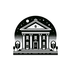 Obraz premium Flat bank building for finance