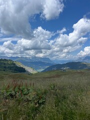 mountains and clouds