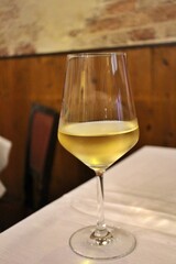 Italian white wine in Venice, Italy