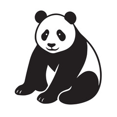 panda silhouette vector