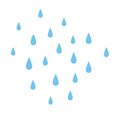 Water drops icons. Blue water drops. Vector illustration