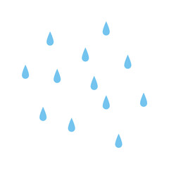 Water drops icons. Blue water drops. Vector illustration