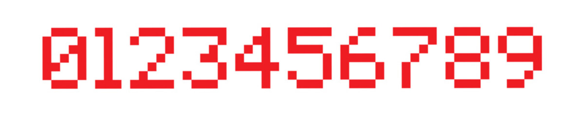 Fototapeta premium Number art design. word sale and jersey sport number. 0-9 letter vector art. 0 1 2 3 4 5 6 7 8 9. 