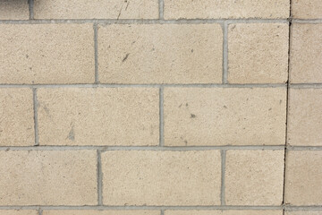 A view of a cinder block wall, as a background.