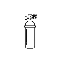 Compressed gas cylinder line icon