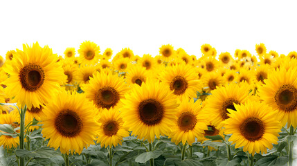 Obraz premium yellow sunflower isolated on white background 