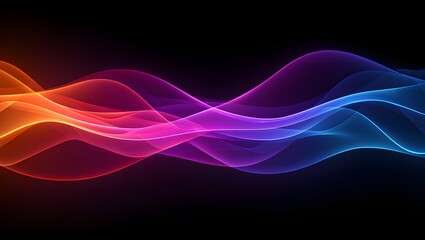 Naklejka premium Abstract Spectrum Waveform - Vibrant Colorful Gradient Background