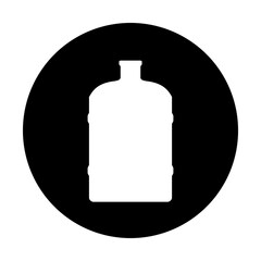 black and white illustration of bottle icon