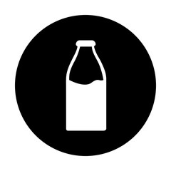 black and white illustration of bottle icon