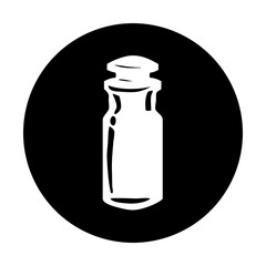black and white illustration of bottle icon