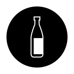 black and white illustration of bottle icon