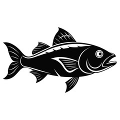 Atlantic vector clean black silhouette design white background