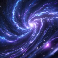 Fototapeta premium Abstract cosmic energy burst with deep space colors and glowing plasma waves—ideal for sci-fi art, tech graphics, and futuristic backgrounds.